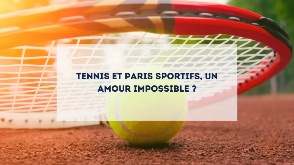 Illustration pour l’article ‘Tennis et pari sportif, amour impossible ?’, explorant les défis et complexités du pari sportif dans l’univers du tennis.